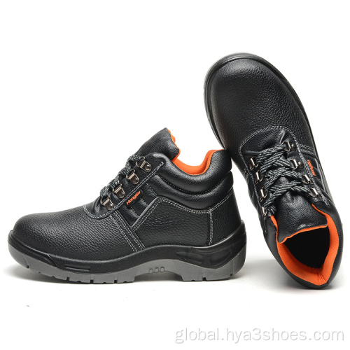Steel Toe Work Boots Hot Selling Cheap Genuine Leather Safety Shoes Supplier